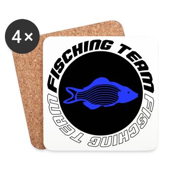 Fishing Team - Untersetzer (4er-Set) - Weiß - Vorne