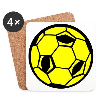 Football Fußball - Dessous de verre (lot de 4) - blanc - Devant