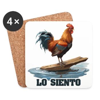 Je suis désolé - Lo Siento - Mèmes viraux - Dessous de verre (lot de 4) - blanc - Devant
