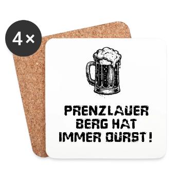 Prenzlauer Berg is always thirsty - Coasters (set of 4) - white - Front
