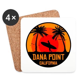 Dana Point Surf Sunset - Coasters (set of 4) - white - Front