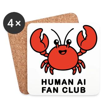 Human AI Fan Club - Coasters (set of 4) - white - Front