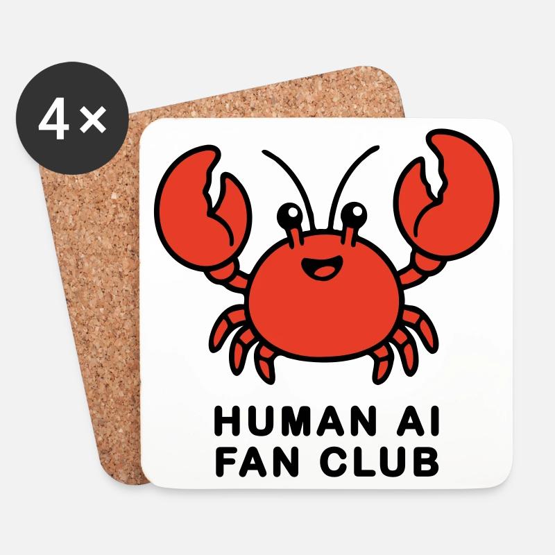 Human AI Fan Club - Untersetzer (4er-Set) - Weiß