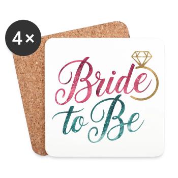 Bride to Be - Coasters (set of 4) - white - Front