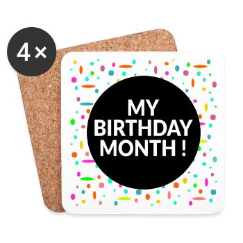 My Birthday Month - Coasters (set of 4) - white - Front