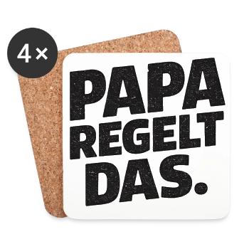 Dad Takes Care of It – Funny Dad Gift - Coasters (set of 4) - white - Front