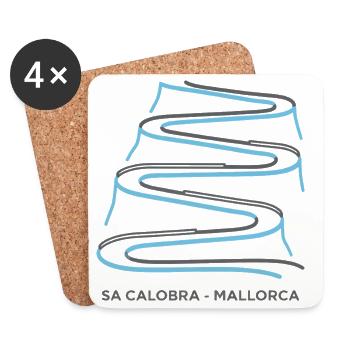 Sa Calobra Mallorca Cycling Serpentines Art - Coasters (set of 4) - white - Front