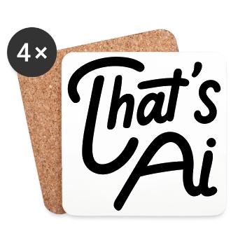 That's AI Handwritten Typography - Coasters (set of 4) - white - Front