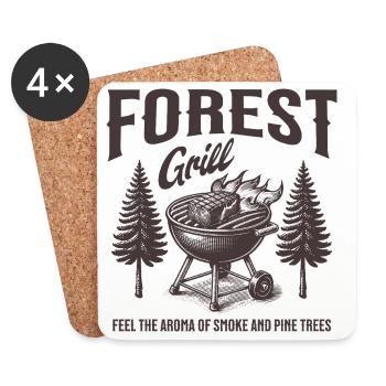 Forest Grill Holzaromen - Untersetzer (4er-Set) - Weiß - Vorne