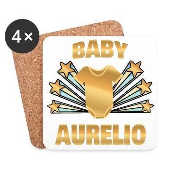 Born Aurelio - Coasters (set of 4) - white - Front