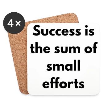 Success is the sum of small effort - Dessous de verre (lot de 4) - blanc - Devant
