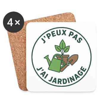 I can't I have gardening - Coasters (set of 4) - white - Front