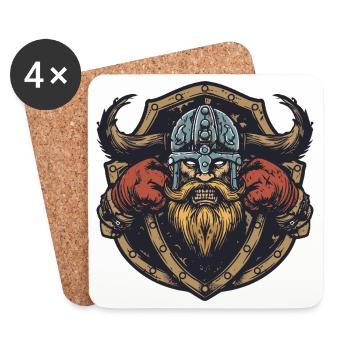 Viking Boxer MMA - Coasters (set of 4) - white - Front