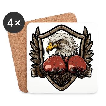 Eagle Boxer MMA - Coasters (set of 4) - white - Front