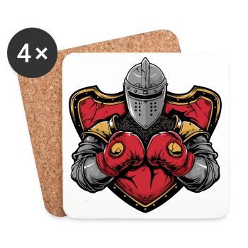 Knight Boxer MMA - Coasters (set of 4) - white - Front