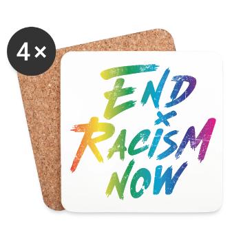 End Racism Now - Coasters (set of 4) - white - Front