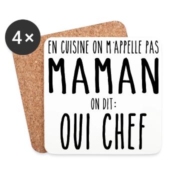 Cooking Mom the Cook Cooking Mom Mother - Untersetzer (4er-Set) - Weiß - Vorne