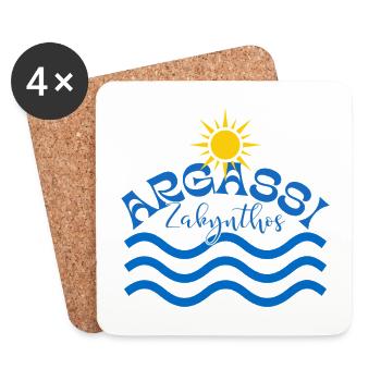 Argassi Zakynthos Sun Waves - Coasters (set of 4) - white - Front