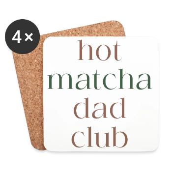 Hot matcha dad club - Untersetzer (4er-Set) - Weiß - Vorne