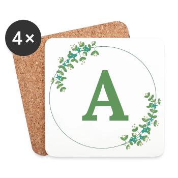 A - Untersetzer (4er-Set) - Weiß - Vorne