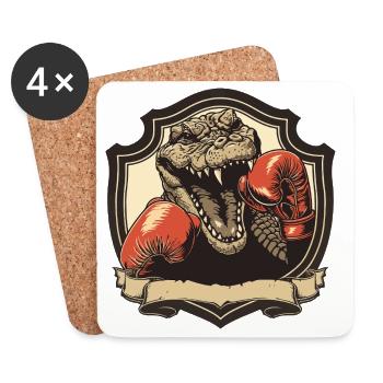 Alligator Boxer MMA - Coasters (set of 4) - white - Front