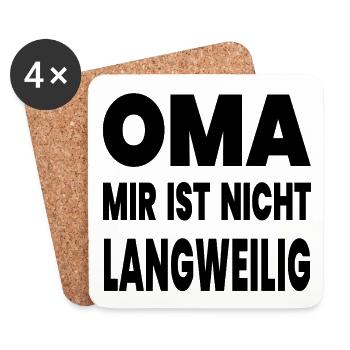 Oma - Untersetzer (4er-Set) - Weiß - Vorne