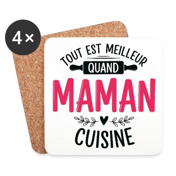 Gift for Mom Original Gift - Coasters (set of 4) - white - Front