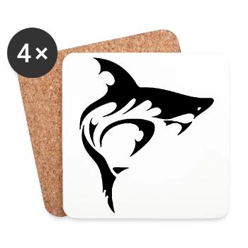 SHARK - Untersetzer (4er-Set) - Weiß - Vorne