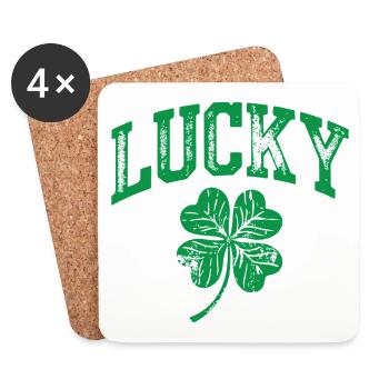 Lucky Shamrock Arch - Untersetzer (4er-Set) - Weiß - Vorne