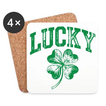Lucky Shamrock Arch - Untersetzer (4er-Set) - Weiß - Vorne