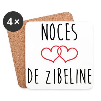 Sable's Wedding 54 years of marriage - Coasters (set of 4) - white - Front