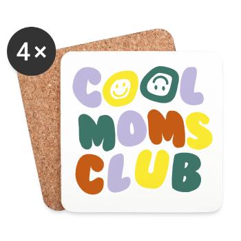 Club des mamans cool - Dessous de verre (lot de 4) - blanc - Devant