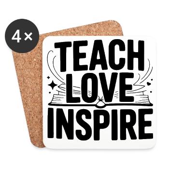 Teach Love Inspire - Coasters (set of 4) - white - Front