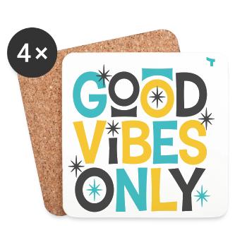 Bonnes Vibrations Uniquement ! - Coasters (set of 4) - white - Front