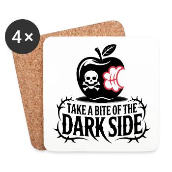 Düsterer Apfel mit Biss Design - Untersetzer (4er-Set) - Weiß - Vorne
