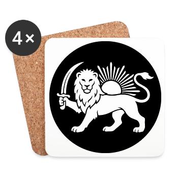 Persian Lion Persia Iran Symbol - Coasters (set of 4) - white - Front