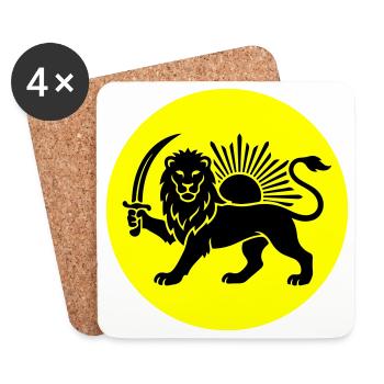 Lion Persia Iran Symbol - Coasters (set of 4) - white - Front