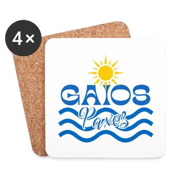 Gaios Paxos Soleil et Vagues - Dessous de verre (lot de 4) - blanc - Devant