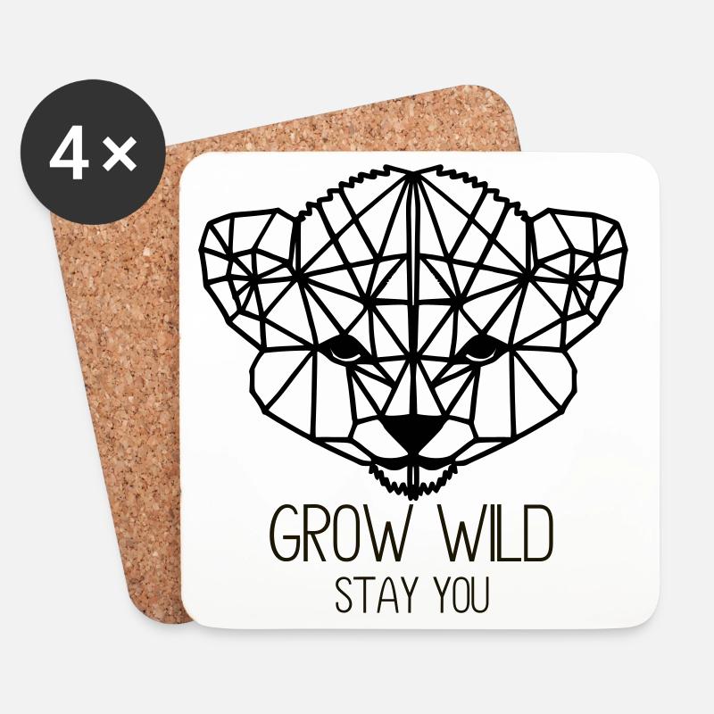 grow wild. Stay you - Untersetzer (4er-Set) - Weiß