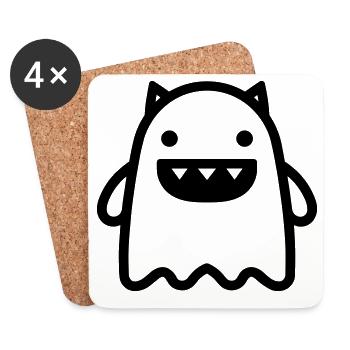 monster - Coasters (set of 4) - white - Front