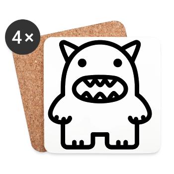 monster - Coasters (set of 4) - white - Front