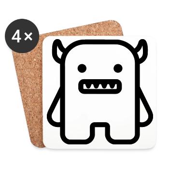 monster - Coasters (set of 4) - white - Front