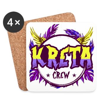 Crete Crew Coloré - Dessous de verre (lot de 4) - blanc - Devant
