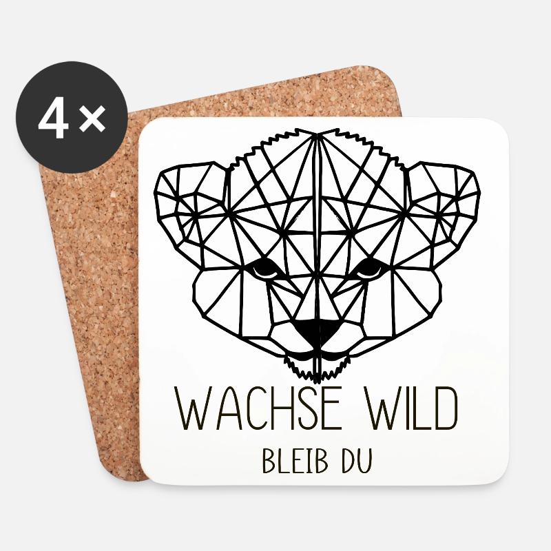 wachse wild. Bleib Du - Untersetzer (4er-Set) - Weiß