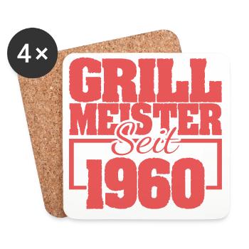 Born in 1960 - Coasters (set of 4) - white - Front