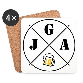 Bachelor Party Beer (Bachelor Party Circle Symbol POS2C) - Coasters (set of 4) - white - Front
