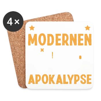 Nerd LES QUATRE CAVALIERS DE L’APOCALYPSE MODERNE - Dessous de verre (lot de 4) - blanc - Devant