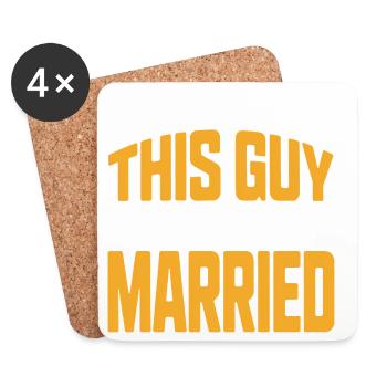 This Guy Is Getting Married - Coasters (set of 4) - white - Front