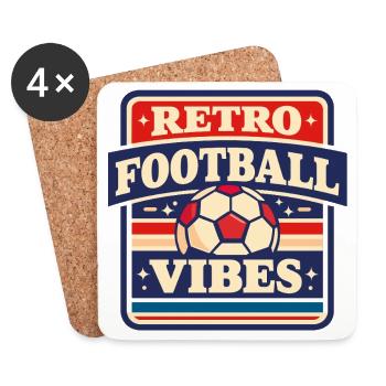 Retro_Football_Vibes - Coasters (set of 4) - white - Front