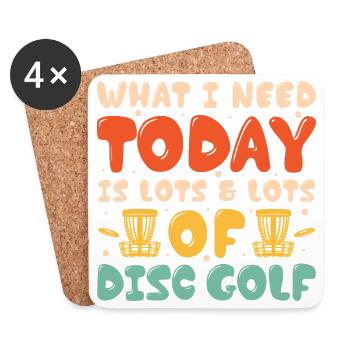 Cadeaux de disc golf Disc Golf - Dessous de verre (lot de 4) - blanc - Devant